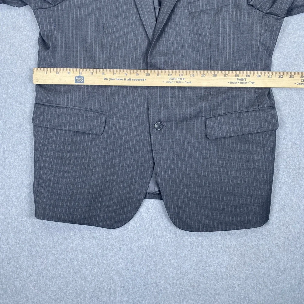 Jos. A. Bank Blazer Mens 44 Regular Grey Pinstripe Tailored Fit Wool Signature